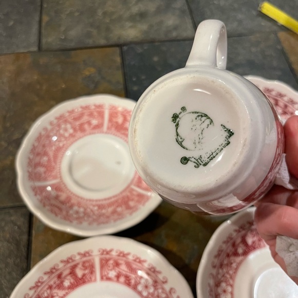 Syracuse Strawberry vintage Transferware China dessert plates dinner plates etc - Picture 5 of 6